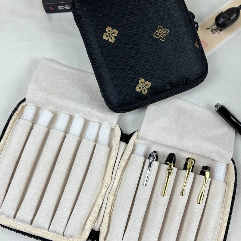 Large Capacity 12-Hole Pen Bag Portable Zipper Storage Stationery Box for Pen Set - Organizer Case for Office & School Supplies