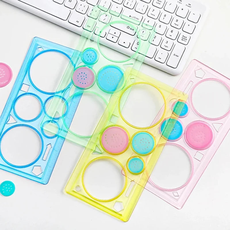 1pc Creative Painting Multifunctional Puzzle Body Tracer Geometry Ruler Student Drawing Tool Painting Ruler Learning Art Tool