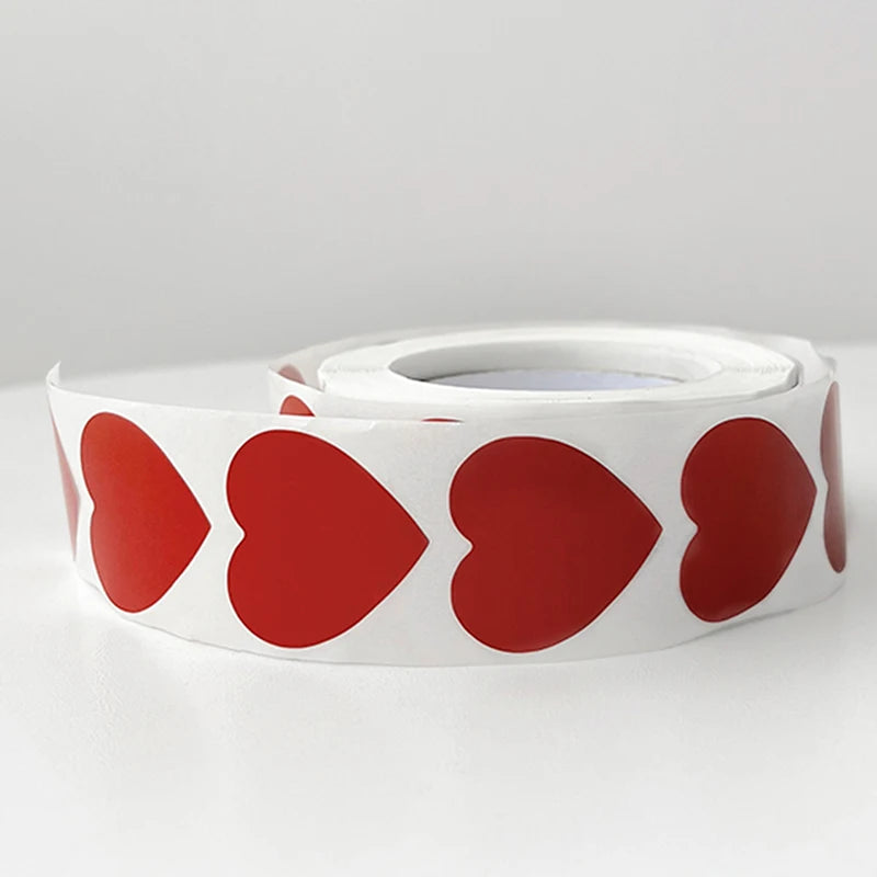 500Pcs Red Pink Heart Stickers for Valentines Day Wedding Gift Packing Bag Packaging Labels Love Scrapbooking Diy Stickers