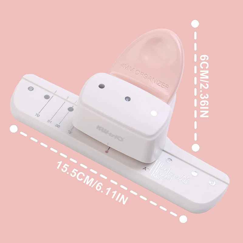 1PC 3 Hole Paper Puncher Loose Leaf Hole Punch Daily Planner Adjustablefor A5 A6 A7 Size 8 Sheet Capacity Notebooks Scrapbooking