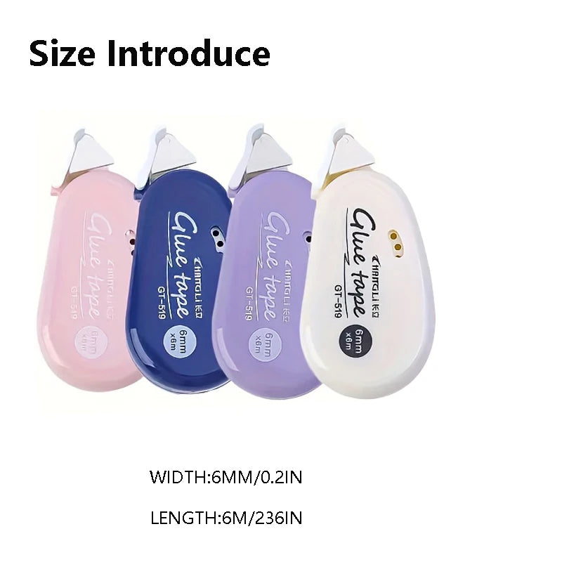 4pcsDouble Sided Adhesive Dots Glue Tape - Perfect For Scrapbooking Collage Photo  Journaling Crafts ，School Stationery Supplies