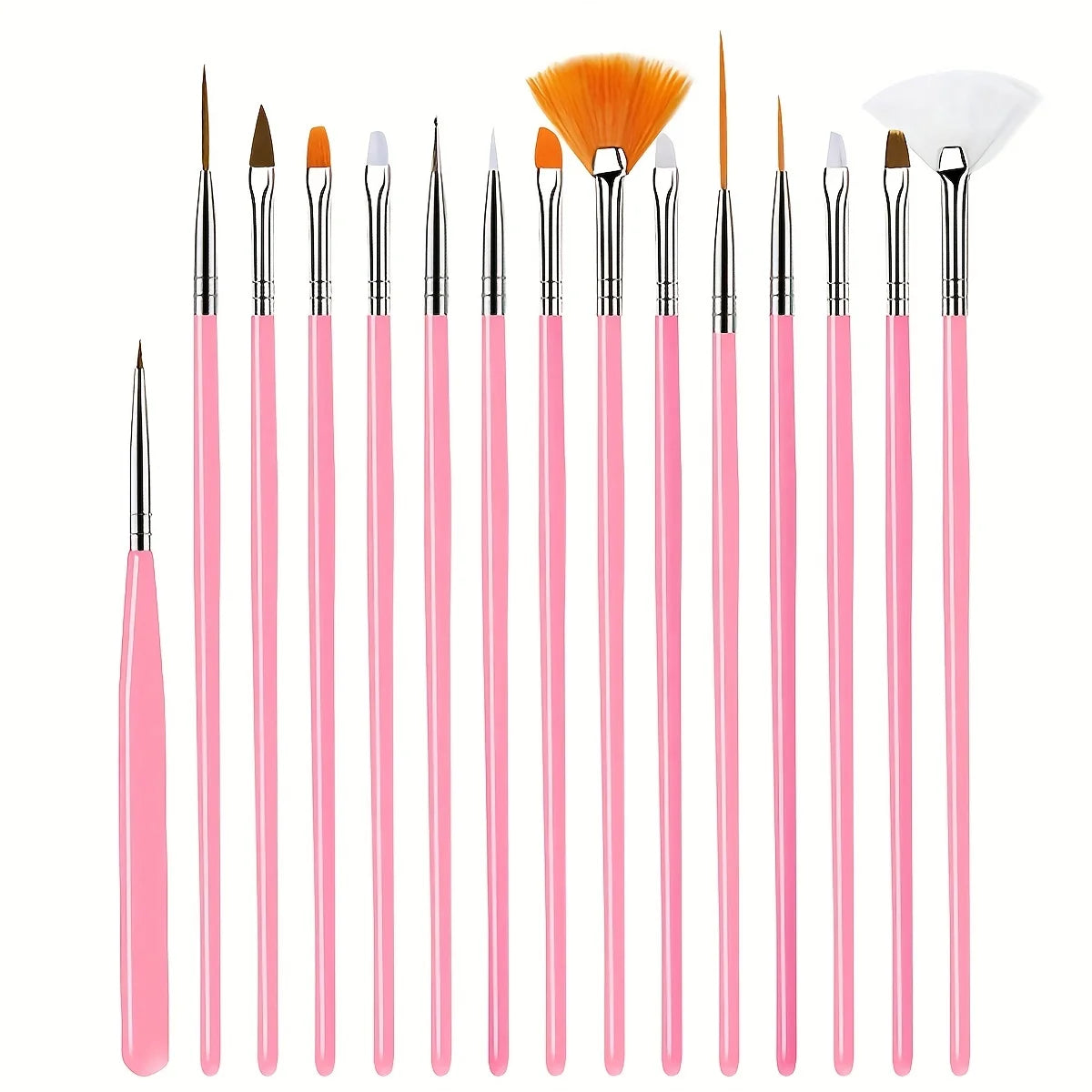 15pcs Pottery Brush Tools Dotting Pattern Dot Pens Brush Acrylic Pen Rocks Ceramics Painting Brush Nail