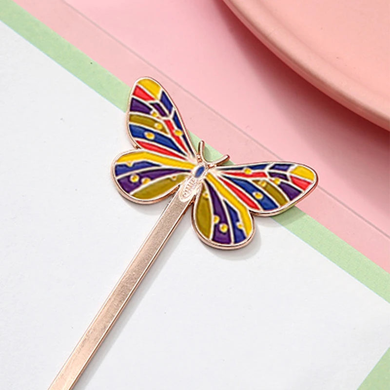 Colorful butterfly-shaped metal bookmarks, suitable for schools, offices and homes - the perfect gift for book lovers ＆ students