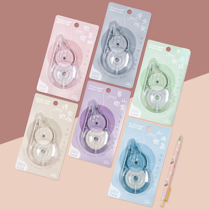 1 pc Large Capacity Correction Tape, Suitable for School, Office, and Home Use - PET Material