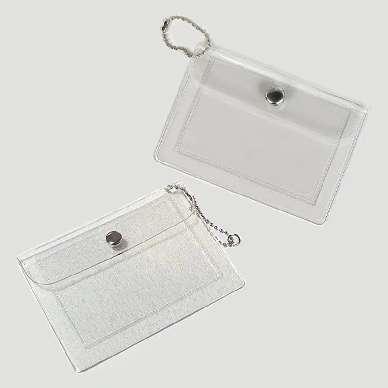 1pc Women Transparent Coin Purse Girls Change Money Pouch Credit Card Holder Wallet PU Female Purses Clutch Bag for Kids Gifts