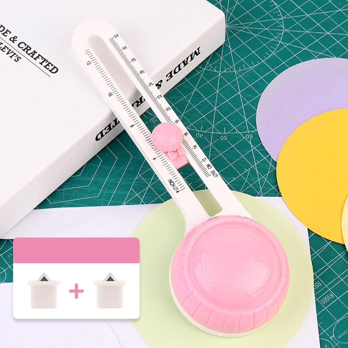 Circular Paper Cutter Scrapbook Cards Circle Shape Cutter DIY Round Cutting Knife 360 Rotary Circle Cutter