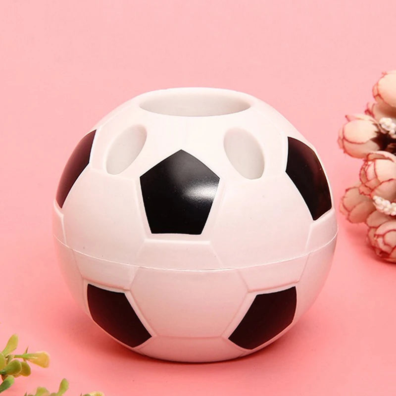 Soccer Shape Tool Supplies Pen Pencil Holder Football Shape Toothbrush Holder Desktop Rack Table Home Decoration Student Gifts