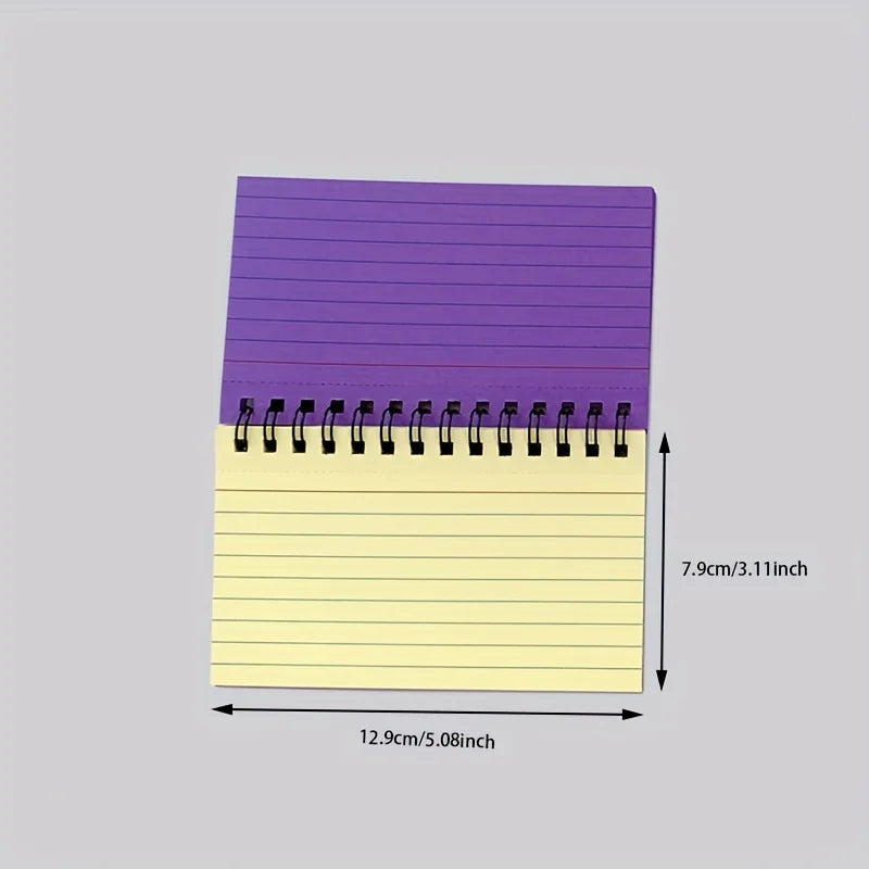 1pc Colorful spiral notebook, simple portable student diary notebook, sticky note, office registration book