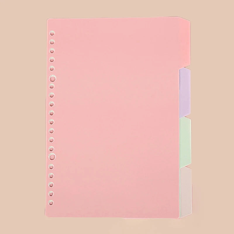 4 Pcs Colorful Separator Sheets A5 File Dividers Paper Dividers Loose Leaf Page Markers Binder Tabs Index Classified Labels