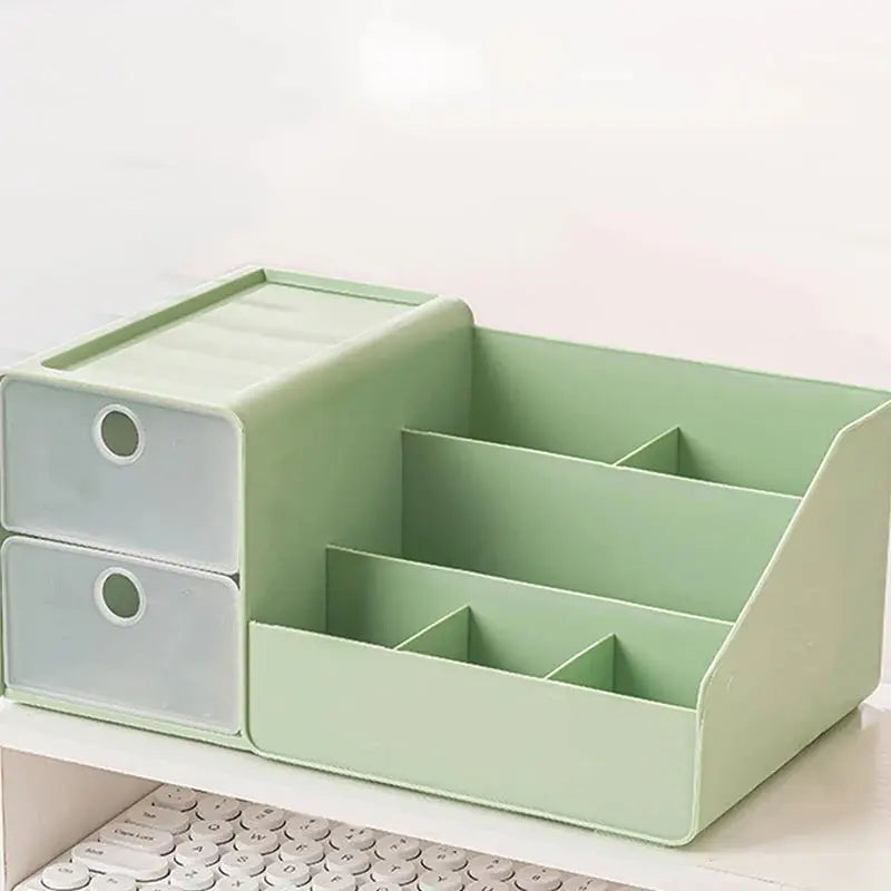 Desktop Cosmetic Storage Box Organizer Drawer Office Storage Rack Stationery Desk Pen Holder Bunny Drawer Organizer Cute Kawaii