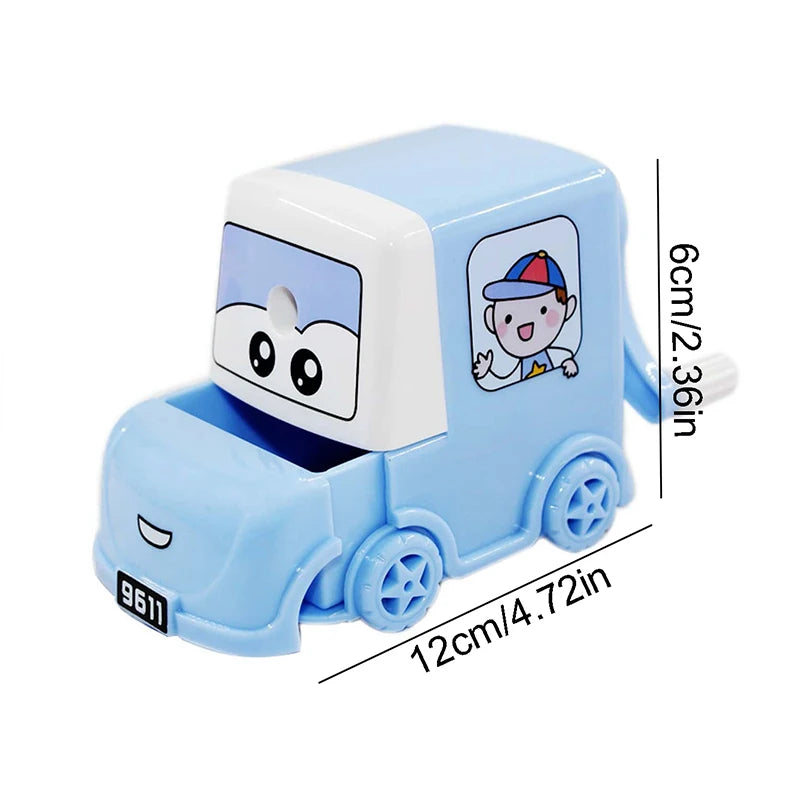 1pc Pencil Knife Tools Cute car Rotary Pencil Sharpener Long Lasting Blade School Stationery Hand Crank Sharpeners for Childen