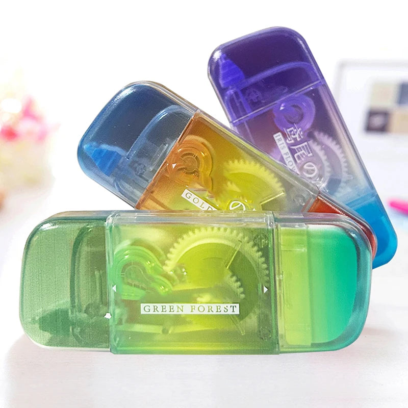 1pcs Gradual Color Correction Tape & eraser Rainbow Design 2 In 1 Dual-side Correcting & Adhesive for School， Office Supplies