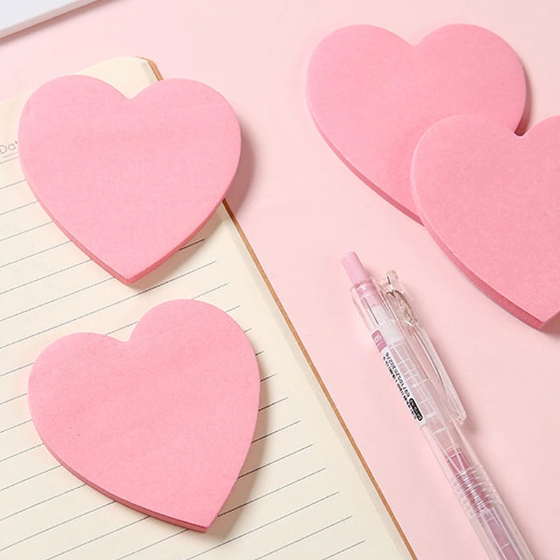 40Sheets Heart Sticky Notes Notepad Self Sticky Note Pads Notebook Planner Sticker For Office StationeryStudent supplies