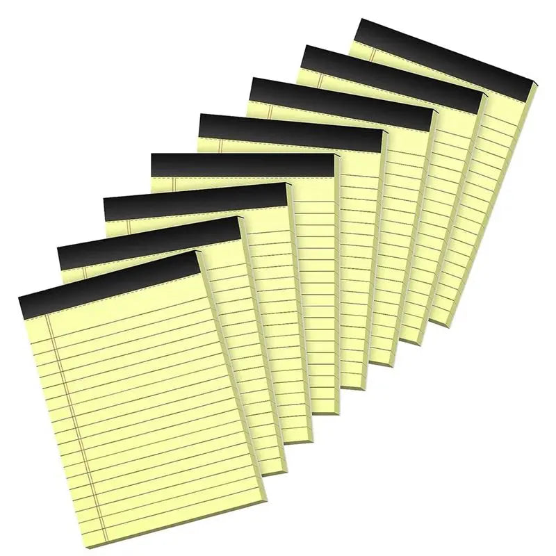 Hot Sale 8PCS Notebook Pads 8.5 X 11 Inches Writing Pads, Wide Ruled Notepads Yellow Paper Pads For School, Office