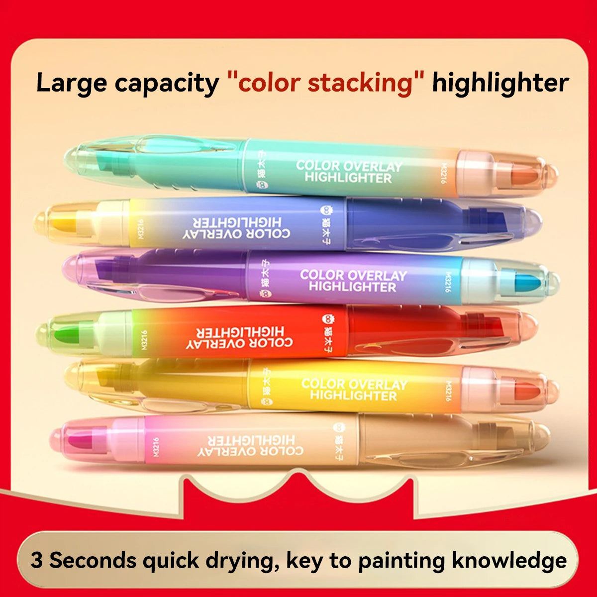 Double Color Dual Tip Highlighters Large Capacity Non-Smudge Quick-Dry for Students School Notes Planner Journal Markers Pens