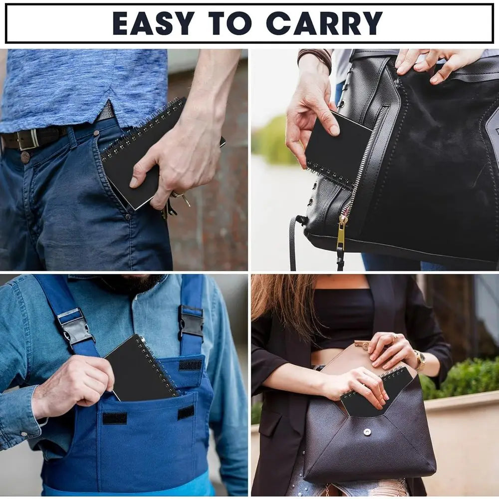 100 Pack Mini Spiral Notebooks, 3x5 Size, Lined 120-Page Journals for Office, School, and Gifts (Black)