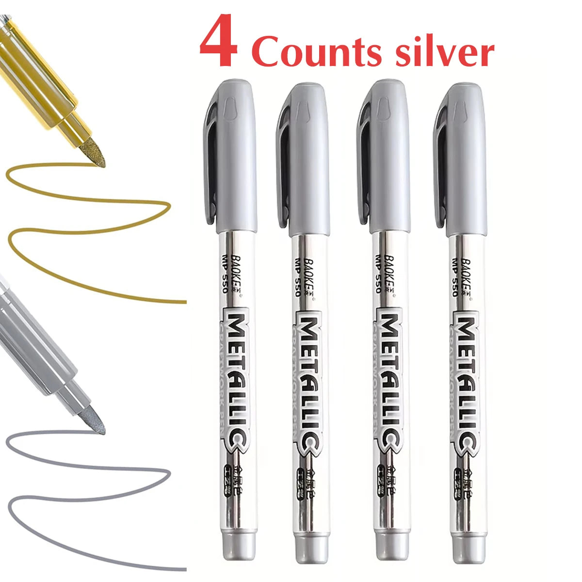 Marker Pen Gold Silver for Greeting Card Title DIY Album Craft Pen Student Art Student Special Pen Stationery