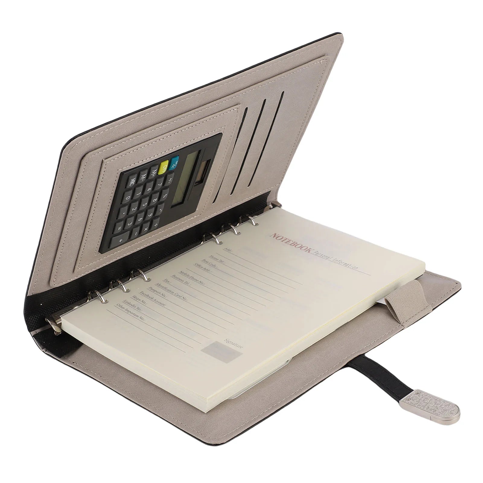 Wireless Charging Notebook Personalized Travel Journal with Light Refillable School Professional Notebook with Power Bank