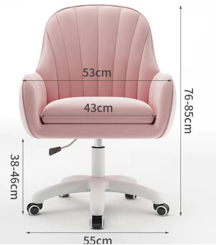 Modern Velvet Home Office Chair Mid-Back Computer Task Chair with Swivel Height Adjustment Tufted Upholstered Office Task Chair