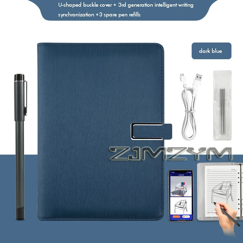 Paper Screen Sync Notebook AI Bluetooth Digital Handwriting Note Book A5 Smart Sync Pen Diary Writing Set